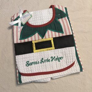 NEW Baby's 1st Christmas Bib & Burp Set